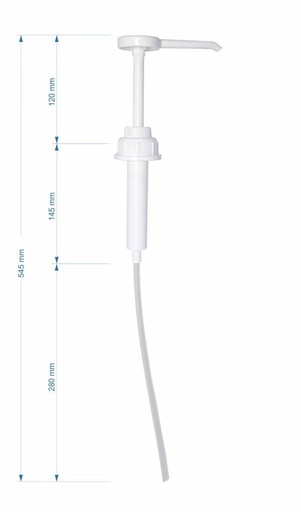 Dosierpumpe für 5- bis 30-Liter-Kanister, ca. 30 ml pro Hub, Ansaugschlauch 31 cm individuell kürzbar | DIN 45