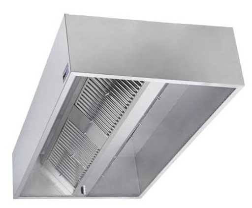 Deckenhaube ohne Motor | Edelstahl | Filter Typ B | Filter: 6 | 2000 x 1200 x 450 mm