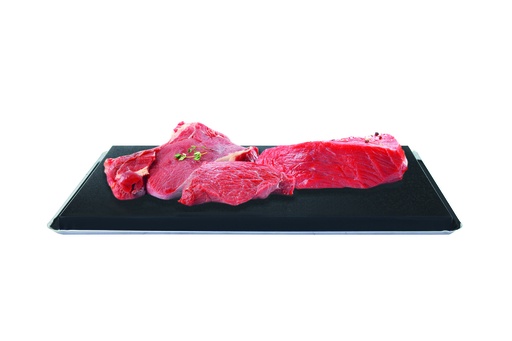 Schneidebrett mit Saftschale aus HD-PE 500, 325 x 530 mm, schwarz, Set
