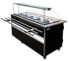 Kühltheke Gastroline mit Tablett Rutsche | 726 Liter Volumen | 2500x800x850  mm