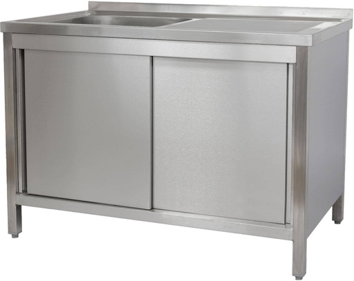 Spülschrank 1200 x 700 x 850 mm 1 Becken links, mit Grundboden      700 mm Tiefe