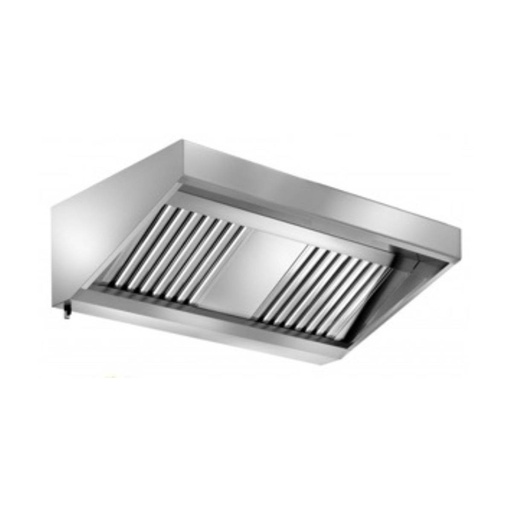 Wandhaube ohne Motor | Edelstahl | Filter Typ B | Filter: 6 | 3000 x 900 x 450 mm