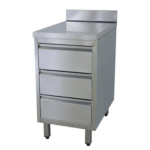 Schubladenschrank mit 3 Schubladen inkl. Aufkantung, 400 x 700 mm