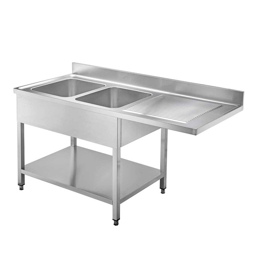 Spülcenter / 2 Becken links, 1600 x 700 mm