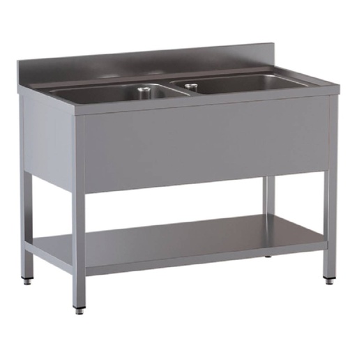 TOPLINE Spültisch / 2 Becken, 1000 x 600 mm
