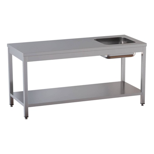 TOPLINE Cheftisch / Becken rechts, 1800 x 700 mm