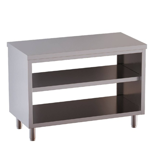 TOPLINE Arbeitsschrank / offen mit Durchreiche, 1800 x 600 mm