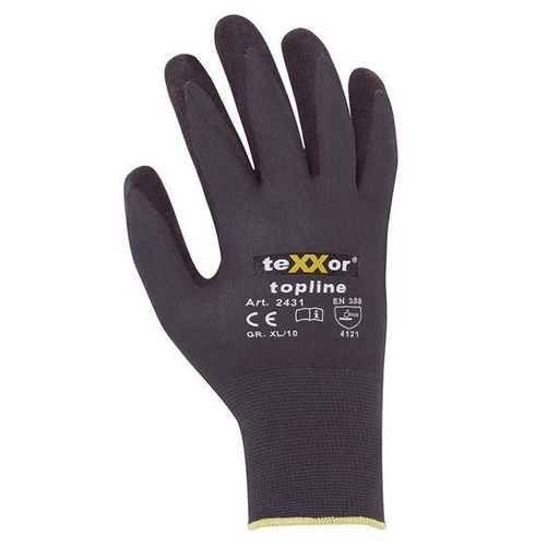 Arbeitsschutzhandschuhe Nitril- beschichtet, schwarz-grau | Größe: 11