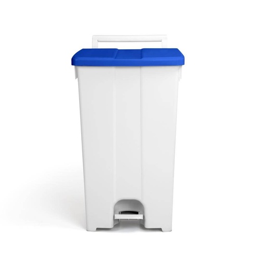 Abfallbehälter, Treteimer 2 x 45 Liter, "Derby XXL"" | weiß/blau