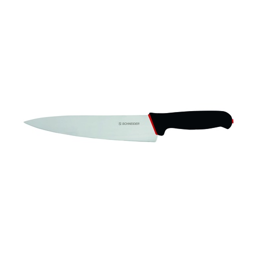 Kochmesser aus Edelstahl, 260 mm, schwarz-rot