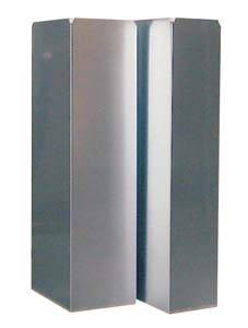 Viereckiges Abflussrohr 150 aus Aluminium, 150 x 150 mm