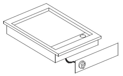 Elektro Grillplatte Glatt, 425 x 600 x 181 mm