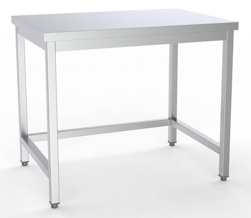 600 Arbeitstisch mit Unterbau aus Edelstahl, 1600 x 600 x 850 mm