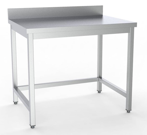 600 Arbeitstisch mit Unterbau aus Edelstahl, 1000 x 600 x 850 mm