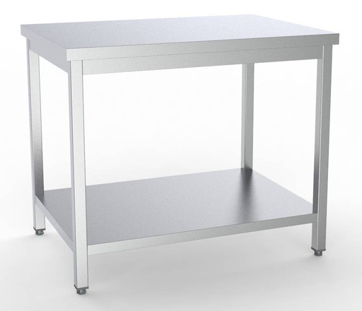 700 Arbeitstisch mit Grundboden aus Edelstahl, 700 x 700 x 850 mm