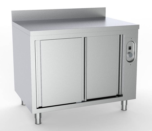 700 Wärmeschrank mit Aufkantung aus Edelstahl, 1200 x 700 x 850 mm