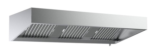 1100 Wandhauben 1600 aus Edelstahl, 1600 x 1100 x 400 mm