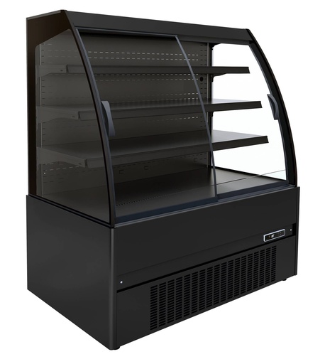 Kühlvitrine Noah, 1310 x 665 x 1500 mm, schwarz