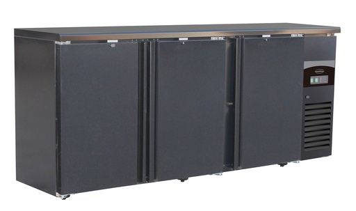Barkühler 3 Türen, 2002 x 513 x 860 mm, schwarz