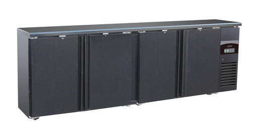 Barkühler 4 Türen, 2542 x 513 x 860 mm, schwarz