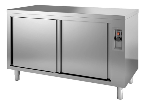 700 Wärmeschrank mit Durchreiche aus Edelstahl, 1400 x 700 x 850 mm
