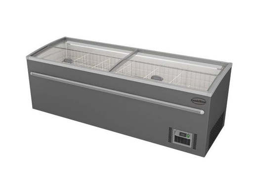 Supermarkt Tiefkühltruhe 2500, 2500 x 850 x 870 mm, grau