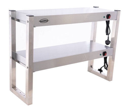 Aufsatzbord Halogen aus Edelstahl, 900 x 300 x 650 mm