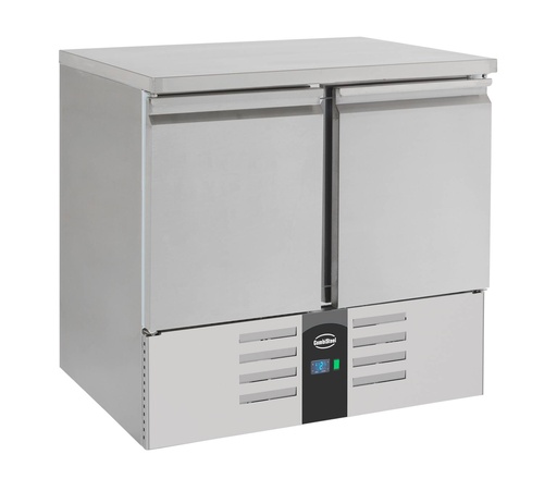 Kühltisch 2 aus Edelstahl, 900 x 700 x 875 mm, 230 L