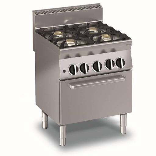KBS Gas-Herd mit 4 Brennern und Elektro Umluftbackofen