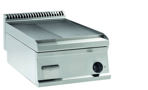 KBS Gas-Grillplatte gerillt hartverchromt mit 1 Heizzone Tischgerät