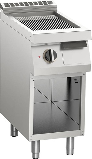 KBS Elektro-Grillplatte gerillt verchromt 5,4kW 1 Heizzone offener Unterbau