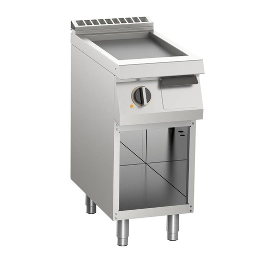 KBS Elektro-Grillplatte glatt aus Edelstahl 7,5kW mit 1 Heizzone offener Unterbau