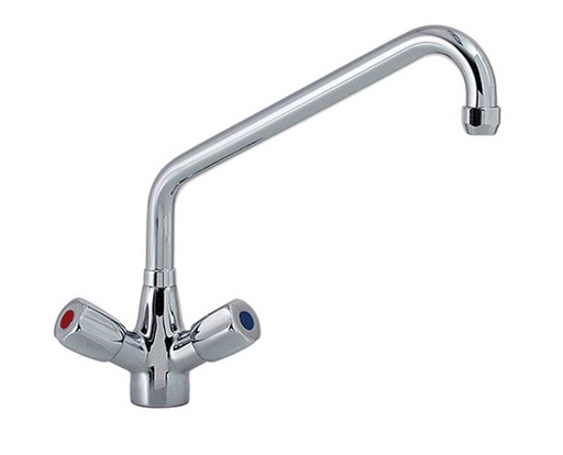 KBS PREMIUM LEED Knebel-Mischbatterie mit Schwenkhahn 1/2 Zoll Wasseranschluß
