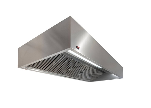 KBS Wandhaube Kubusform 260x140cm Flammschutzfilter Typ F1