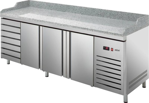 KBS Pizzakühltisch Pizza PKT 3007 3 Türen und 7 Teigschubladen