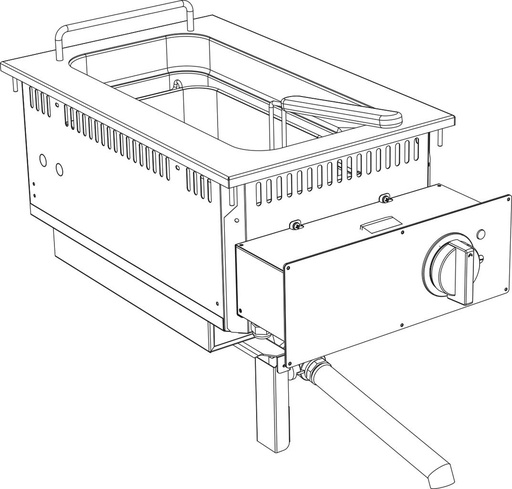 KBS Elektro Fritteuse 15 Liter Drop In 700 Breite 400mm