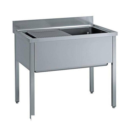 KBS Topfspüle mit Aufkantung B 140cm
