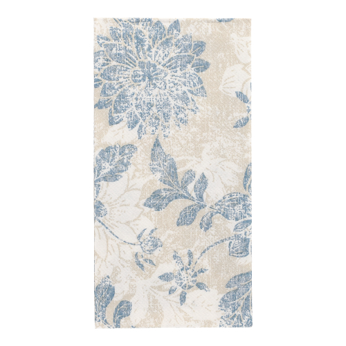 50 Servietten "ROYAL Collection" 1/8-Falz 40 cm x 40 cm arktikblau "Flowers"