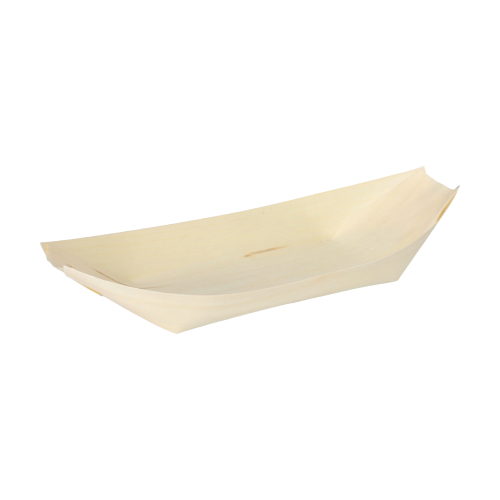 50 Fingerfood - Schalen, Holz "pure" 25 cm x 10 cm "Schiffchen"