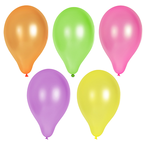 10 Luftballons Ø 25 cm farbig sortiert "Neon"