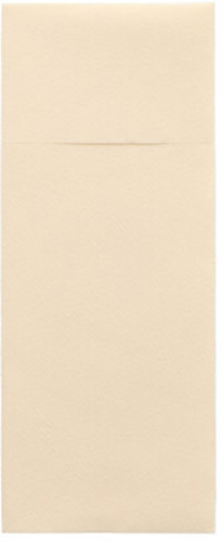 100 Bestecktaschen, Airlaid 40 cm x 33 cm creme mit Besteckfalz
