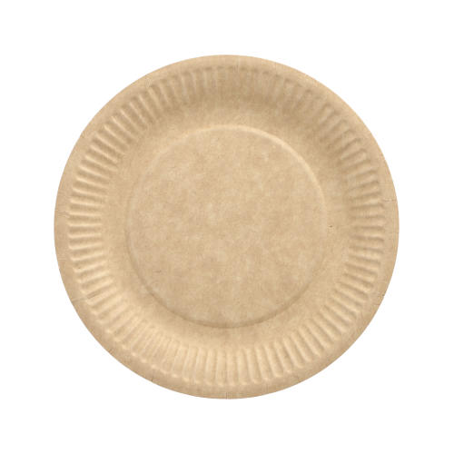 100 Teller, Pappe "pure" rund Ø 19 cm braun