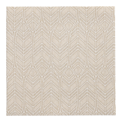 50 Servietten "ROYAL Collection" 1/4-Falz 40 cm x 40 cm sand "Leaves"
