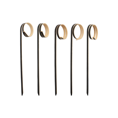 100 Fingerfood - Picker 11 cm schwarz "Twister"