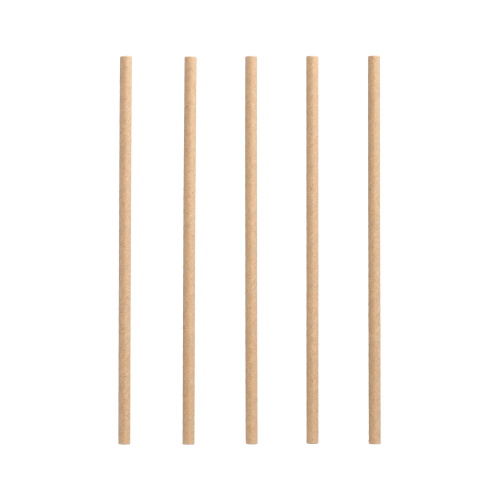 100 Trinkhalme, Papier "pure" Ø 6 mm · 20 cm braun