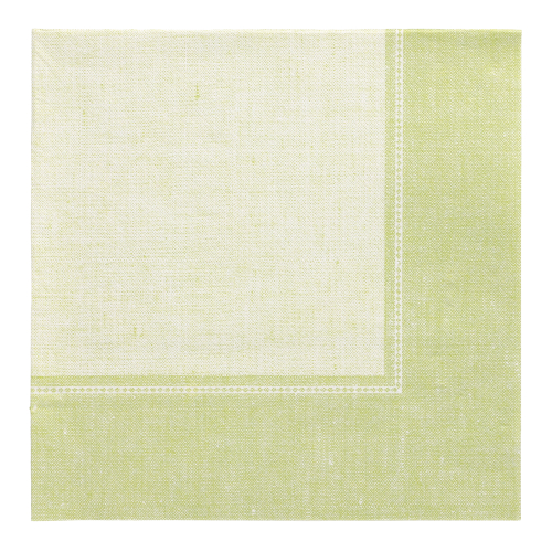 50 Servietten "ROYAL Collection" 1/4-Falz 40 cm x 40 cm hellgrün "Linum"