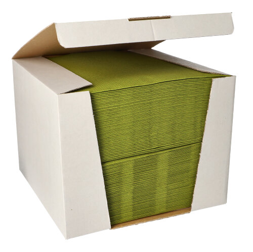 100 Servietten "ROYAL Collection" 1/4-Falz 40 cm x 40 cm olivgrün