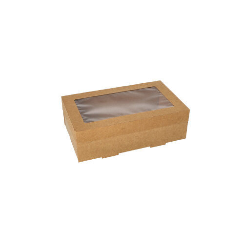 25 Transport- und Catering-Kartons, Pappe eckig 8 cm x 15,3 cm x 25,5 cm braun