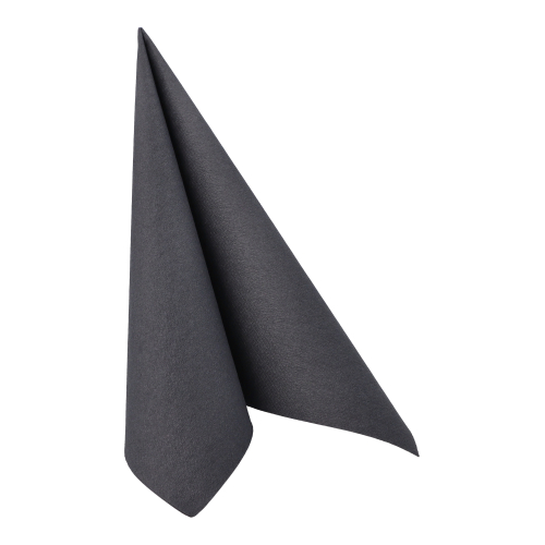 50 Servietten "ROYAL Collection" 1/4-Falz 40 cm x 40 cm schwarz in Papierverpackung