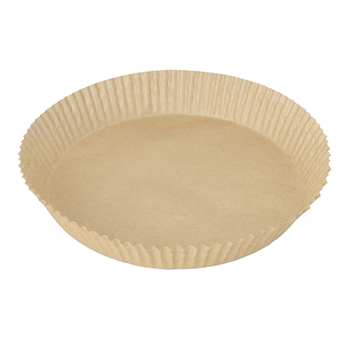 100 Backpapiere Ø 23 cm · 4,5 cm braun für Heißluftfritteusen